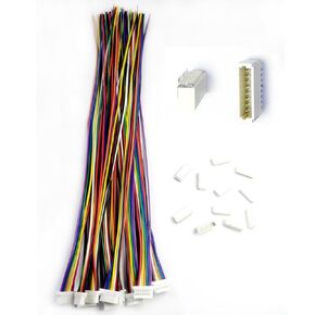 BOJOUL for 11 Sets JST SH 1.0mm 8 Pin Male Connector and 28AWG Female Connector Plug with Wire Cable 20cm Used in PCB Toys Household Appliances etc