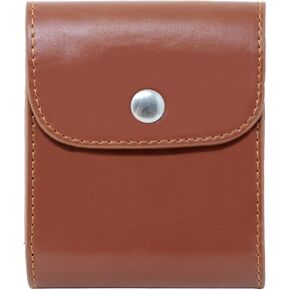 yueton 1Pack 3 Inch Film Storage Bag for Fujifilm Mini Instax Instant Camera Film Case Classic Brown Leather Pouch Album for Film Lover
