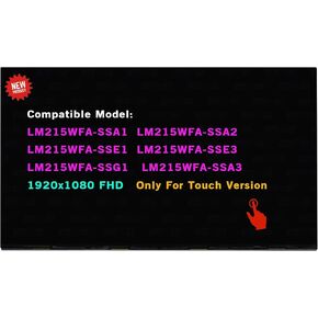 استبدال الشاشة LM215WFA(SS)(A3) LM215WFA-SSA3 لإصلاح شاشة LCD HP 22-D 22-df0023w LM215WFA SS A3 1920×1080 (FHD) (إصدار اللمس)