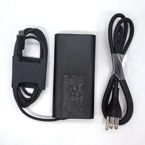 Dell Laptop Charger 90W Watt USB Type C GAN, Precision 3470 3570 3571 5770 XPS 15 9520 Inspiron 7420 AC Adapter, Black, LA90PM170