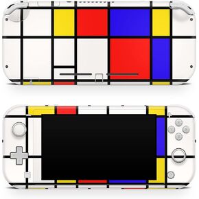 TACKY DESIGN Mondrian Skin Compatible with Nintendo Switch lite Skin, Painting Art Compatible with Switch lite Cover Vinyl 3m Decal Abstract Style Full wrap Compatible with Switch lite Accessories