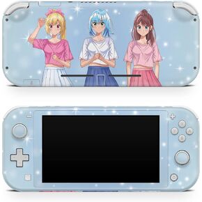 TACKY DESIGN Anime Girls Color Skin Compatible with Nintendo Switch lite Skin, Blue Color Skin Compatible with Switch lite Cover Vinyl 3m Decal Cute Full wrap Compatible with Switch lite Accessories