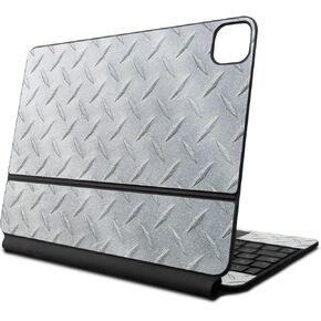 Glossy Glitter Skin Compatible with Apple Magic Keyboard for iPad Air 11-inch (M2) 2024 - Diamond Plate - Premium 3M Vinyl Protective Decal Cover - Easy to Apply | Crafted in The USA by MightySkins