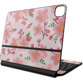 Glossy Glitter Skin Compatible with Apple Magic Keyboard for iPad Air 11-inch (M2) 2024 - Lilies in Bloom - Premium 3M Vinyl Protective Decal Cover - Easy to Apply | Crafted in The USA by MightySkins