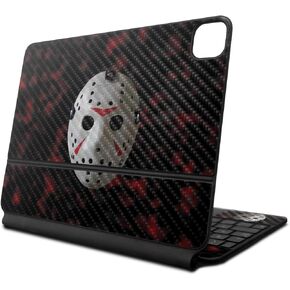 Carbon Fiber Skin Compatible with Apple Magic Keyboard for iPad Air 11-inch (M2) 2024-13th Nightmare - Premium 3M Vinyl Protective Decal Cover - Easy to Apply | Crafted in The USA by MightySkins