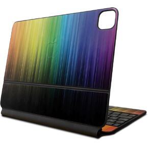 Skin Compatible with Apple Magic Keyboard for iPad Air 11-inch (M2) 2024 - Rainbow Streaks - Premium 3M Vinyl Protective Wrap Decal Cover - Easy to Apply | Crafted in The USA by MightySkins