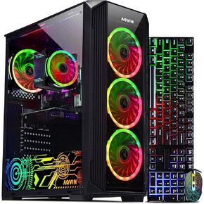 كمبيوتر الألعاب ZForce Tower - معالج Intel Core i7 حتى 4.0 جيجا هرتز، GeForce GTX 1650 4 جيجا، ذاكرة وصول عشوائي DDR4 سعة 32 جيجا، 1 تيرابايت SSD، HDMI، مراوح RGB، واي فاي، ويندوز 10 برو - أسود in Kuwait