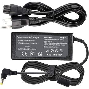 65W PA-1700-02 AC Adapter Charger Compatible for Toshiba Satellite A100 A105 A135 A205 A215 A505 A665 L505 L55 L55T L645 L655 L675 L75 L745 L750 L755 L775 L850 PA3467U-1ACA PA3917U-1ACA