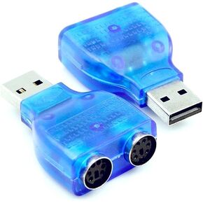 SANOXY PS2 Keyboard to USB Adapter (Blue Dual PS2)