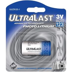 UL-123/1 3V CR123 Photo Lithium Battery Retail Pack