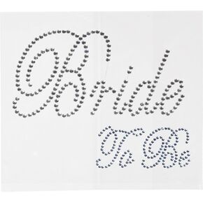 Rhinestone Bride to Be Laptop Decals Stickers, Clear/Blue