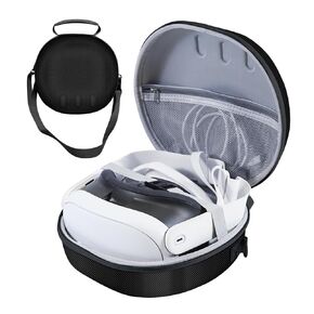 EJGAME Hard Carrying Case Compatible with Meta Quest 3 Accessories VR Headset, Touch Controllers and Other Accessories, Ultra-Sleek Design for Travel and Home Storage (Grey)