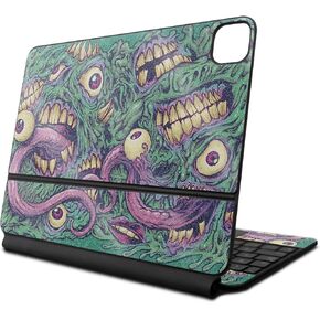 Glossy Glitter Skin Compatible with Apple Magic Keyboard for iPad Air 11-inch (M2) 2024 - Eyes and Teeth - Premium 3M Vinyl Protective Decal Cover - Easy to Apply | Crafted in The USA by MightySkins