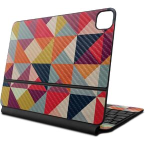 Carbon Fiber Skin Compatible with Apple Magic Keyboard for iPad Air 11-inch (M2) 2024 - Bright and Happy - Premium 3M Vinyl Protective Decal Cover - Easy to Apply | Crafted in The USA by MightySkins