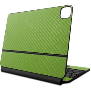 Carbon Fiber Skin Compatible with Apple Magic Keyboard for iPad Air 11-inch (M2) 2024 - Solid Lime Green - Premium 3M Vinyl Protective Decal Cover - Easy to Apply | Crafted in The USA by MightySkins