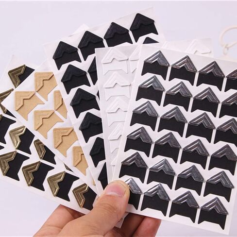 18 Sheets Photo Corners Self Adhesive Picture Frame Corners Photo Paper Corner Stickers for Scrapbooking Album Dairy Photo Corners Self Adhesive in Saudi Arabia