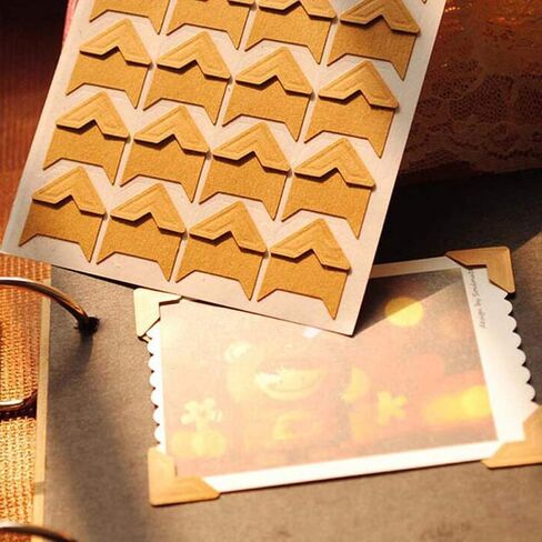 18 Sheets Photo Corners Self Adhesive Picture Frame Corners Photo Paper Corner Stickers for Scrapbooking Album Dairy Photo Corners Self Adhesive in Saudi Arabia