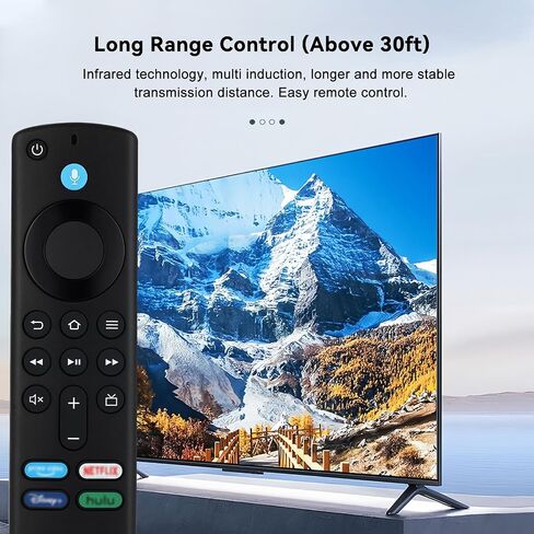 جهاز تحكم عن بعد صوتي بديل (الجيل الثالث) لجهاز AMZ Fire TV Stick (الجيل الثاني، الجيل الثالث، Lite، 4K، 4K Max)، لمكعب Fire TV (الجيل الأول، الجيل الثاني)، لتلفزيون Fire (الجيل الثالث، تصميم القلادة)، L5B83G لجهاز التحكم عن بعد FireStick in Saudi Arabia