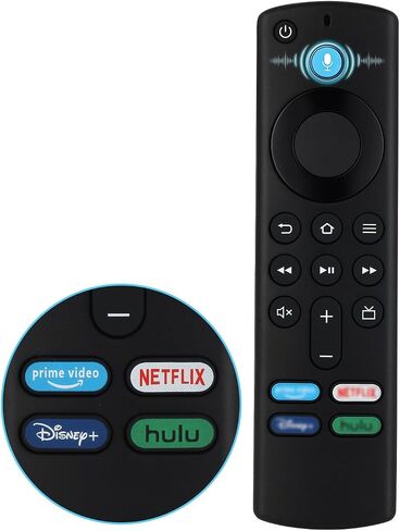 جهاز تحكم عن بعد صوتي بديل (الجيل الثالث) لجهاز AMZ Fire TV Stick (الجيل الثاني، الجيل الثالث، Lite، 4K، 4K Max)، لمكعب Fire TV (الجيل الأول، الجيل الثاني)، لتلفزيون Fire (الجيل الثالث، تصميم القلادة)، L5B83G لجهاز التحكم عن بعد FireStick in Saudi Arabia
