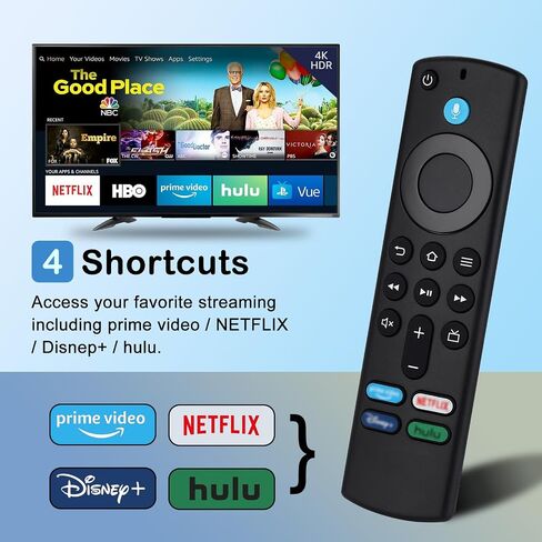 جهاز تحكم عن بعد صوتي بديل (الجيل الثالث) لجهاز AMZ Fire TV Stick (الجيل الثاني، الجيل الثالث، Lite، 4K، 4K Max)، لمكعب Fire TV (الجيل الأول، الجيل الثاني)، لتلفزيون Fire (الجيل الثالث، تصميم القلادة)، L5B83G لجهاز التحكم عن بعد FireStick in Saudi Arabia