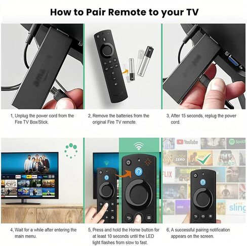 جهاز تحكم عن بعد صوتي بديل (الجيل الثالث) لجهاز AMZ Fire TV Stick (الجيل الثاني، الجيل الثالث، Lite، 4K، 4K Max)، لمكعب Fire TV (الجيل الأول، الجيل الثاني)، لتلفزيون Fire (الجيل الثالث، تصميم القلادة)، L5B83G لجهاز التحكم عن بعد FireStick in Saudi Arabia