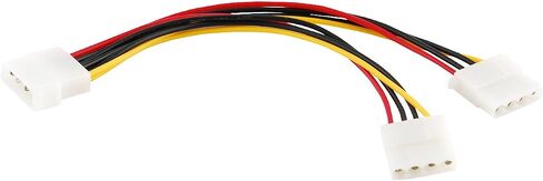 JacobsParts 4-pin Molex Male to 2X 4-pin Molex Female Power Y-Splitter Extension Cable in Saudi Arabia