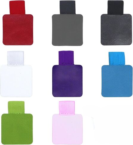 Pen Loop,Adhesive Pen Holder for Notebook with Metal Pen Clips,12 Pcs Adhesive Pencil Pen Holder Elastic Loop PU Leather Pen Holder for Journals,Calendars (8 Colors) in Saudi Arabia
