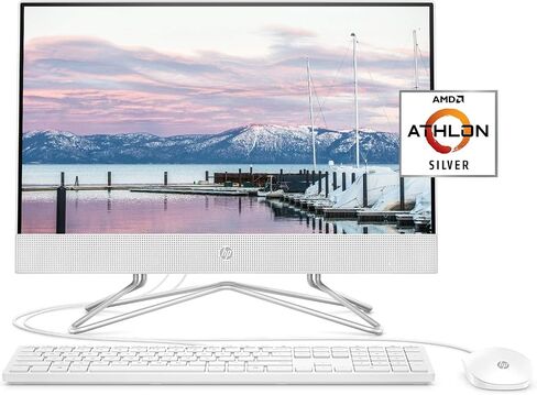 HP 27-inch All-in-One Desktop Computer - Office 2021 Lifetime License, FHD Touch-Screen Intel Ultra 7-155U, 16GB DDR5 RAM, 1TB SSD, Adjustable Height, WiFi 6, HD Webcam Windows 11 Pro, White in Saudi Arabia