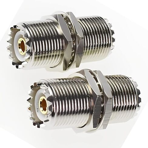 2 قطعة UHF أنثى الجوز الحاجز إلى SO-239 SO239 جاك RF محول موصل PL-259 ينطبق شبكة الاتصالات in Saudi Arabia