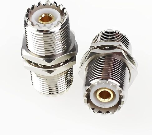 2 قطعة UHF أنثى الجوز الحاجز إلى SO-239 SO239 جاك RF محول موصل PL-259 ينطبق شبكة الاتصالات in Saudi Arabia