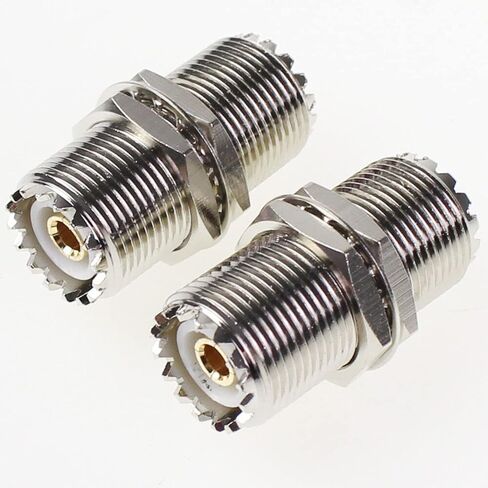 2 قطعة UHF أنثى الجوز الحاجز إلى SO-239 SO239 جاك RF محول موصل PL-259 ينطبق شبكة الاتصالات in Saudi Arabia