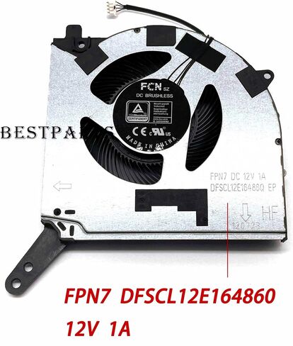 استبدال مروحة تبريد وحدة المعالجة المركزية الجديدة + وحدة معالجة الرسومات من BestParts لجهاز Lenovo Legion 5 15IAH7H (النوع: 82RB)، لـ Legion 5 15ARH7H (النوع: 82RD)، P/N: DFSCL12E164860 FPN7، DFSCL12E064860 FPN6، مروحة 12 فولت in Saudi Arabia