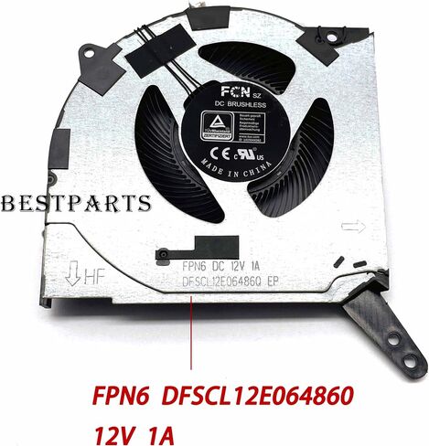 استبدال مروحة تبريد وحدة المعالجة المركزية الجديدة + وحدة معالجة الرسومات من BestParts لجهاز Lenovo Legion 5 15IAH7H (النوع: 82RB)، لـ Legion 5 15ARH7H (النوع: 82RD)، P/N: DFSCL12E164860 FPN7، DFSCL12E064860 FPN6، مروحة 12 فولت in Saudi Arabia