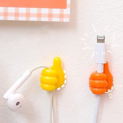 6pcs Thumb Cord Holder - Creative Household Kitchen Utensil Organizer for Practical Daily Living and Storage in Saudi Arabia