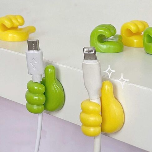 6pcs Thumb Cord Holder - Creative Household Kitchen Utensil Organizer for Practical Daily Living and Storage in Saudi Arabia