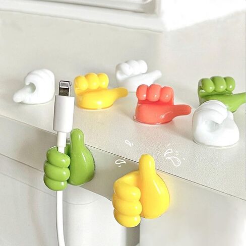 6pcs Thumb Cord Holder - Creative Household Kitchen Utensil Organizer for Practical Daily Living and Storage in Saudi Arabia