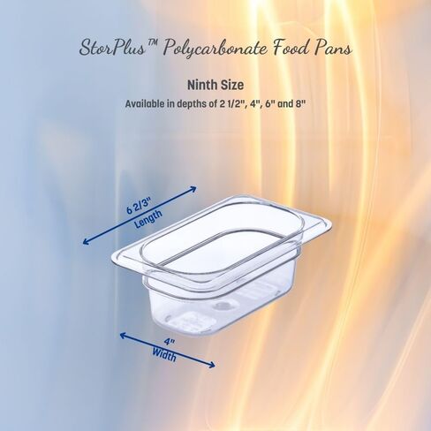 منتجات Carlisle FoodService Products Storplus Food Storage Container وعاء الطعام، مقلاة الغضب لتقديم الطعام، البوفيهات، المطاعم، البولي كربونات (قطعة)، مقاس 1/9 بعمق 2.5 بوصة، شفاف، (عبوة من 6 قطع) in Saudi Arabia