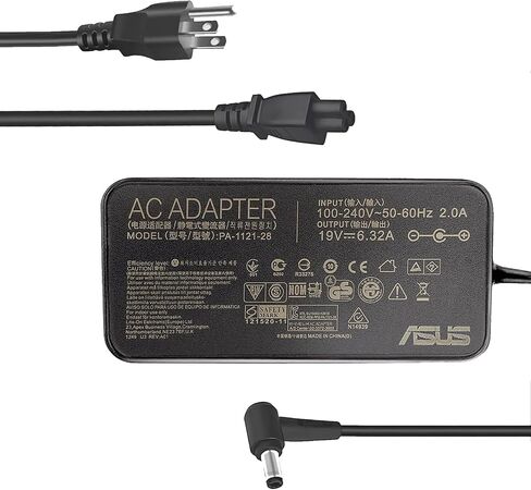 120W AC Charger Fit for Asus ROG GL551J GL552VW GL553V GL752VW GL753VE N550JK N550JX ZX53VW FX53VD G56JK N56JR VivoBook Q550L X550 X750J X750JA PA-1121-28 Gaming Laptop Power Adapter in Saudi Arabia