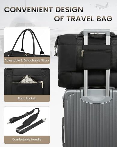 LOVEVOOK Travel Bag Weekender Bags for Women, Carry on Overnight Bag with Shoe Compartment,Duffle Bag with Laptop Pocket,Hospital Bag for Labor Delivery,Gym Tote Bag with Toiletry Bag in Saudi Arabia