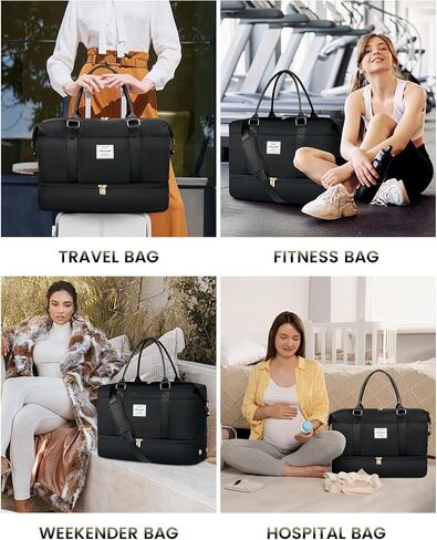 LOVEVOOK Travel Bag Weekender Bags for Women, Carry on Overnight Bag with Shoe Compartment,Duffle Bag with Laptop Pocket,Hospital Bag for Labor Delivery,Gym Tote Bag with Toiletry Bag in Saudi Arabia
