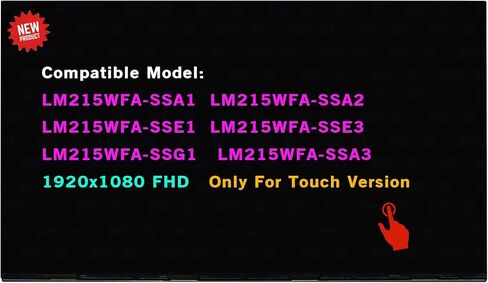 استبدال الشاشة LM215WFA(SS)(A3) LM215WFA-SSA3 لإصلاح شاشة LCD HP 22-D 22-df0023w LM215WFA SS A3 1920×1080 (FHD) (إصدار اللمس) in Saudi Arabia