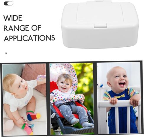 موزع المناديل المبللة: حامل مناديل مبللة للأطفال، علبة مناديل مضادة للانزلاق، حاوية مناديل قابلة لإعادة الملء، حقيبة مناديل سهلة الفتح/الإغلاق، قابلة لإعادة الاستخدام، محمولة مضادة للغبار، بيضاء للحمام والمطبخ والمكتب in Kuwait