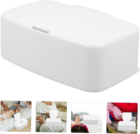 موزع المناديل المبللة: حامل مناديل مبللة للأطفال، علبة مناديل مضادة للانزلاق، حاوية مناديل قابلة لإعادة الملء، حقيبة مناديل سهلة الفتح/الإغلاق، قابلة لإعادة الاستخدام، محمولة مضادة للغبار، بيضاء للحمام والمطبخ والمكتب in Kuwait