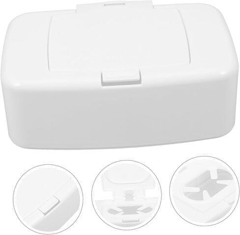 موزع المناديل المبللة: حامل مناديل مبللة للأطفال، علبة مناديل مضادة للانزلاق، حاوية مناديل قابلة لإعادة الملء، حقيبة مناديل سهلة الفتح/الإغلاق، قابلة لإعادة الاستخدام، محمولة مضادة للغبار، بيضاء للحمام والمطبخ والمكتب in Kuwait