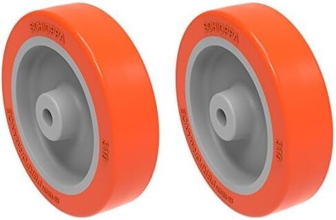Schioppa، R.310 UP، 3 بوصة (75 مم)، العجلة فقط، محور 1/4 بوصة، عجلة بولي يوريثين، Hunter Orange، 100 رطل، 3 × 3/4 بوصة، مداس مسطح in Saudi Arabia