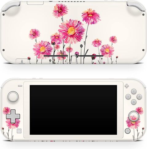 غلاف TACKY DESIGN بألوان مائية متوافق مع غلاف Nintendo Switch lite، غلاف Blossom متوافق مع غطاء Switch lite من الفينيل بطول 3 أمتار، غلاف كامل على شكل زهرة لطيفة متوافق مع ملحقات Switch lite in Saudi Arabia