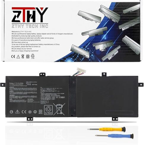ZTHY C21N1833 Laptop Battery Compatible with Asus ZenBook 14 UM431 UM431D UM431DA UX431 UX431F UX431FA UX431FN UX431FL X431FA X431FL VivoBook S14 S431 S431F S431FA S431FL Series C21PtJH 7.7V 47Wh in Saudi Arabia