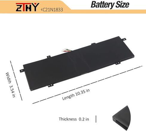ZTHY C21N1833 Laptop Battery Compatible with Asus ZenBook 14 UM431 UM431D UM431DA UX431 UX431F UX431FA UX431FN UX431FL X431FA X431FL VivoBook S14 S431 S431F S431FA S431FL Series C21PtJH 7.7V 47Wh in Saudi Arabia