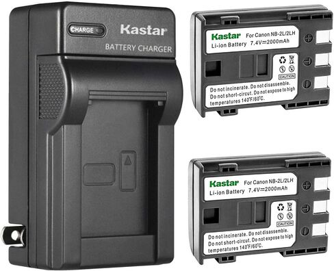 Kastar 4-Pack Battery and AC Wall Charger Replacement for Canon ZR850, ZR900, ZR930, ZR950, ZR960, MD100, MD101, MD110, MD111, MD120, MD130, MD140, MD150, MD160, MD205, MD215, MD216, MD225, MD235 in Saudi Arabia