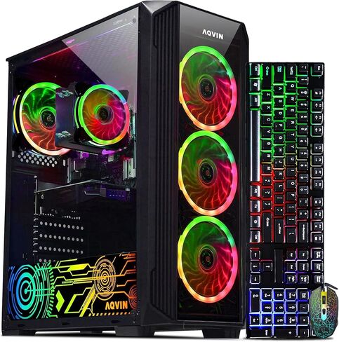 Gaming PC ZForce Tower- Intel Core i7 Processor up to 4.0Ghz, GeForce GTX 1650 4GB, 32GB DDR4 RAM Memory, 1TB SSD, HDMI, RGB Fans, WiFi, Windows 10 Pro - Black in Kuwait